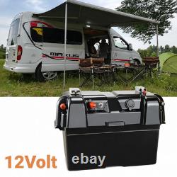 12V Large Battery Box Leisure Power Station USB Charger Caravan Camping MarineUK