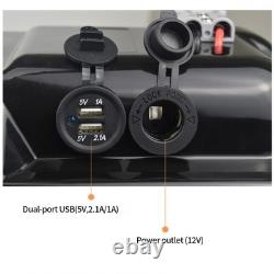 12V Large Battery Box Leisure Power Station USB Charger Caravan Camping MarineUK