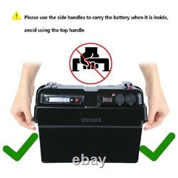 12V Large Battery Box Leisure Power Station USB Charger Caravan Camping MarineUK