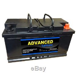 12V Low Height Profile 110 AH Premium Campervan Leisure Battery Fits VW T5