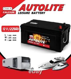 12V SFL 220AHC100 Deep Cycle Leisure battery 200Ah C20 Marine Caravan Boat Solar