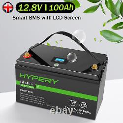 12.8V 100Ah LITHIUM 4000+ Cycle LiFePO4 Battery For Leisure RV Solar Off-Grid UK