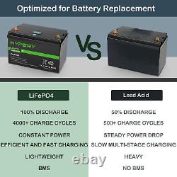 12.8V 100Ah LITHIUM 4000+ Cycle LiFePO4 Battery For Leisure RV Solar Off-Grid UK