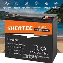 12.8V 20Ah Lithium LiFePO4 Battery for Solar Boat RV Off-grid Caravan Leisure