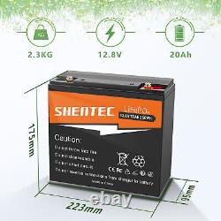 12.8V 20Ah Lithium LiFePO4 Battery for Solar Boat RV Off-grid Caravan Leisure