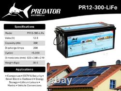 12.8v 300ah Marine Battery Lithium Leisure 522 × 240 × 219 PR12-300-LIFE
