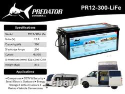 12.8v 300ah Marine Battery Lithium Leisure 522 × 240 × 219 PR12-300-LIFE