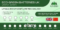 12v 100Ah Lithium Iron Phosphate LiFePO4 Deep Cycle Leisure Battery UK Charger 1