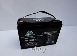 12v 100ah Lithium Ion Lifepo4 leisure battery bluetooth and heated campervan