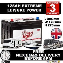 12v 125 Ah Deep Cycle New Heavy Duty Leisure Battery Caravan Boat Solar Marine £