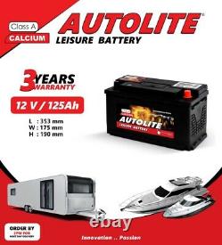 12v 125ah Leisure Battery Heavy Duty Low Height Deep Cycle