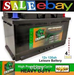 12v 130ah Leisure Battery High Power Deep Cycle 4yr Warranty Caravan Campervan