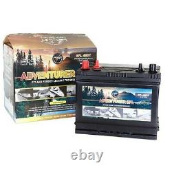 12v 130ah Leoch Adventurer Dual Terminal Leisure Battery (sfl-130dt) Xv31mf