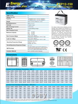 12v 150ah Expedition Plus Agm Deep Cycle Leisure Battery (EXP12-150)