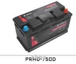 12v 150ah Leisure Lithium battery Self Heating Boats Camper Low Height PRHD 150D