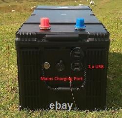 12v 200Ah Lithium Iron Phosphate LiFePO4 Deep Cycle Leisure Battery UK Charger 1