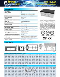 12v 260ah Expedition Plus Agm Deep Cycle Leisure Battery (exp12-260)