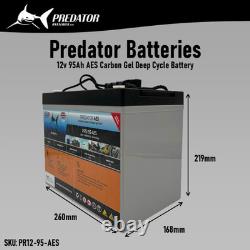12v 95Ah Extra Deep Cycle Carbon Gel Leisure Battery with M6 Terminal