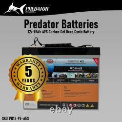 12v 95Ah Extra Deep Cycle Carbon Gel Leisure Battery with M6 Terminal