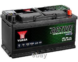 12v DC Yuasa AGM Leisure Battery Dual Purpose 95Ah NCC A Boat Motorhome DC9.53