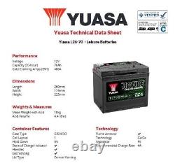 12v DC Yuasa Small Leisure Battery Dual Purpose 70Ah NCC C Campervan Boat DC9.50