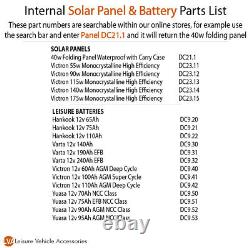 12v EFB 190Ah Varta Leisure Battery Dual Purpose Boat Motorhome Camper DC9.31