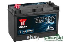 12v Leisure Battery Dual Terminal 100 Amp Campervan/Caravan/Motorhome