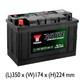 12v Leisure Battery For Camper Motorhome Ncc Class C 100ah Yuasa Caravan Dc9.53c