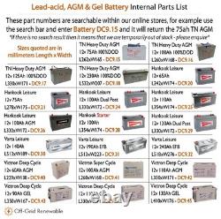 12v Leisure Battery for Camper Motorhome NCC Class C 100ah Yuasa Caravan DC9.53C