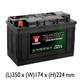 12v Leisure Battery For Motorhome Campervan Boat 115ah Ncc Class C Yuasa Dc9.54c