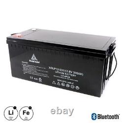 12v Lithium Leisure Battery 300Ah LiFePO4 Motorhome Boat Barge Off-Grid DC9.74