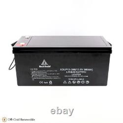 12v Lithium Leisure Battery 300Ah LiFePO4 Motorhome Boat Barge Off-Grid DC9.74