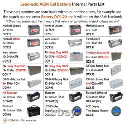 12v TN 100ah AGM Deep Cycle Heavy Duty Leisure Battery Boat Motorhome Van DC9.16