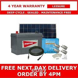130Ah Leisure Battery, 115W Solar Panel, Charge Controller, Cable and Brackets