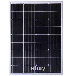 130W Mono PV Solar Panel c/w 3m cable for charging 12v battery Caravan Motorhome