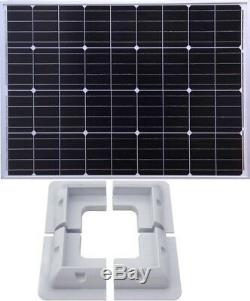 130W Mono PV Solar Panel c/w 3m cable for charging 12v battery + corner brackets