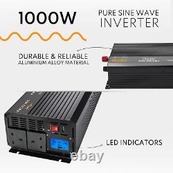 200W Solar Panel Kit with 120Ah 12V Leisure Battery, Inverter, 20A MPPT Controller