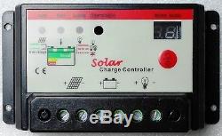 25w x 2 (50w) Solar Panel + 10A 12V 24V battery charger controller + 10m cable