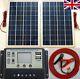 25w X 2 (50w)solar Panel + 10a Lcd 12v 24v Battery Charger 2 X 5v Usb +10m Cable
