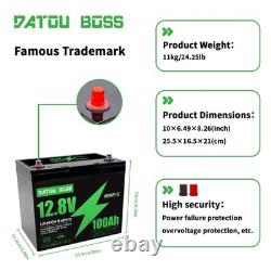 2Pack 12V 100Ah Leisure Battery LiFePO4 Lithium Battery Low Temperature Caravan