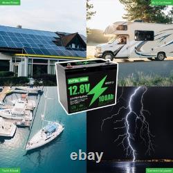 2Pack 12V 100Ah Leisure Battery LiFePO4 Lithium Battery Low Temperature Caravan