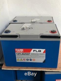 2 FIAMM FLB250 LEISURE SOLAR INVERTER BATTERY Ideal For Caravan/Boats 12V-280AH