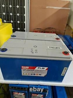 2 Fiamm Flb450p 12v 120ah 24v-120ah Battery For Leisure/solar Off Grid Inverter