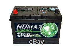 2 (Pair) X 12V 100AH Deep Cycle Battery Numax LV26MF Leisure Caravan Marine Boat