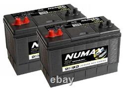 2 (Pair) X 12V 105AH Deep Cycle Battery Numax XV31MF Leisure Caravan Marine Boat