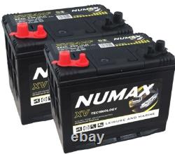 2 (Pair) X 12V 80AH Deep Cycle Battery NUMAX XV24MF Leisure Caravan Marine Boat