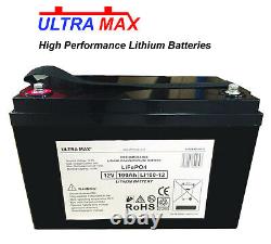 2 (Pair) X LITHIUM 12V 100AH Deep Cycle Battery Leisure Caravan Marine Boat