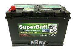 2 X 12V 120AH Leisure / Marine Battery L302mm X W172mm X H225mm SuperBatt LM120