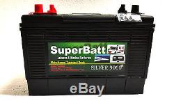2 X 12V 130AH (110AH) SuperBatt DT130 Starting Auxiliary Leisure Marine Battery