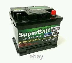 2 x 12V 50AH SuperBatt LH50 Leisure Battery Caravan Campervan Marine Boat